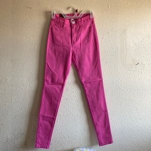 Fuschia High Waist Jeans